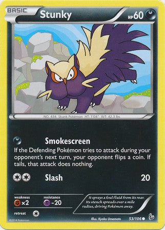 Stunky 53/106 - Pokemon XY Flashfire Common Card