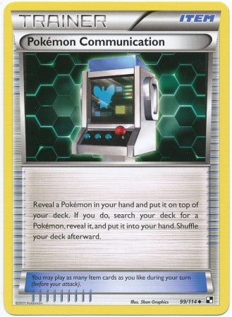 Pokemon Black & White Pokemon Communication 99/114 Uncommon Card