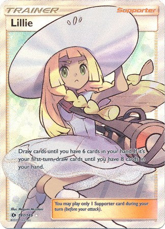 Lillie 147/149 Ultra Rare - Pokemon Sun & Moon Base Set Single Card