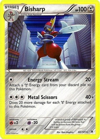 Pokemon Noble Victories Holo Rare Card - Bisharp 82/101