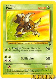 Pokemon Base Set 2 Rare Card - Pinsir 29/130