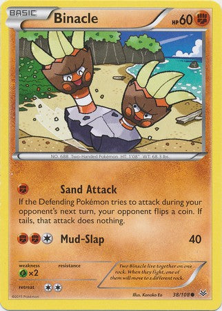 Binacle 38/108 Common - Pokemon XY Roaring Skies Card