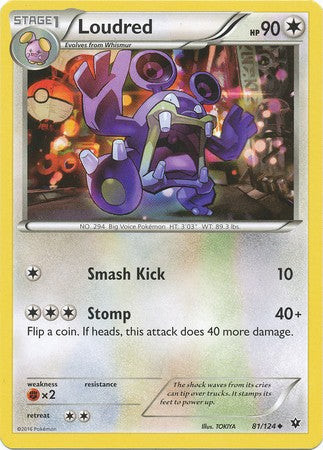 Loudred 81/124 Uncommon - Pokemon XY Fates Collide Card