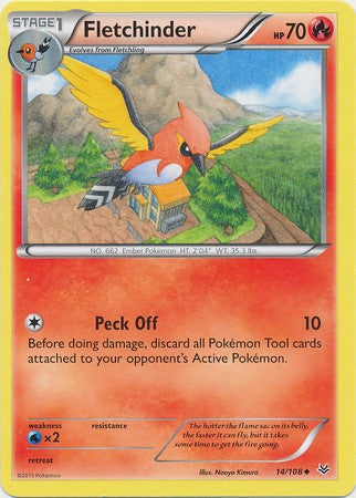Fletchinder 14/108 Uncommon - Pokemon XY Roaring Skies Card