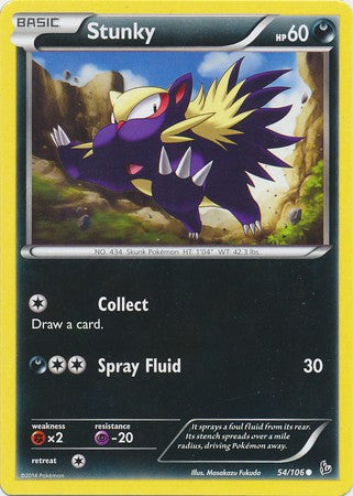 Stunky 54/106 - Pokemon XY Flashfire Common Card