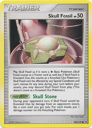 Pokemon Platinum Edition Common Card - Skull Fossil 120/127