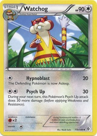 Watchog 119/149 - Pokemon Boundaries Crossed Uncommon Card