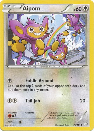 Aipom 90/114 Common - Pokemon XY Steam Siege Card