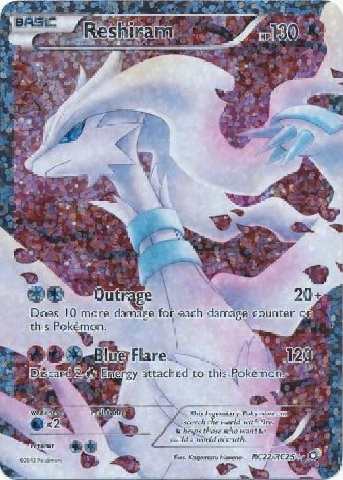 Reshiram RC22/RC25 - Pokemon Legendary Treasures Radiant Full Art Ultra Rare