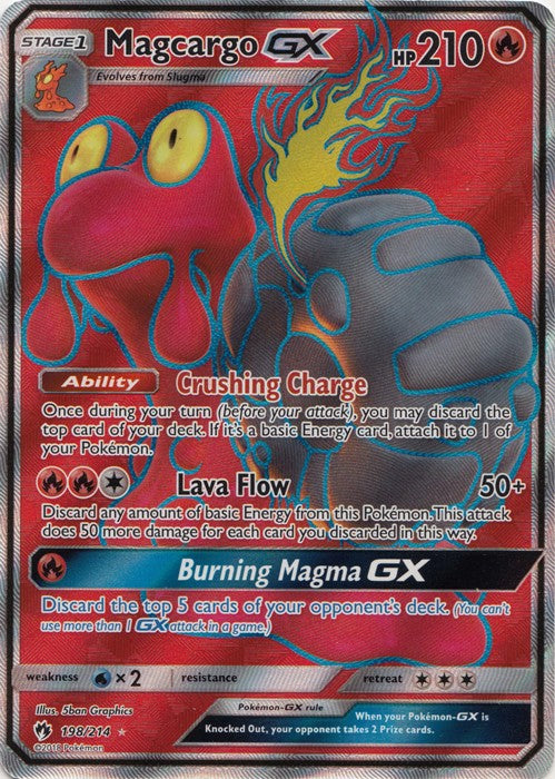 Magcargo GX - 198/214 - Sun & Moon: Lost Thunder Full Art Ultra Rare