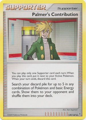Pokemon Supreme Victors Uncommon Card - Palmer's Contribution 139/147