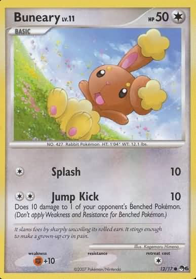 Pokemon POP Series 6 Promo Card Buneary 12/17 Common