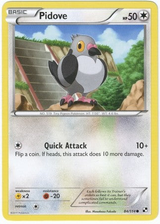 Pokemon Black & White Pidove 84/114 Common Card