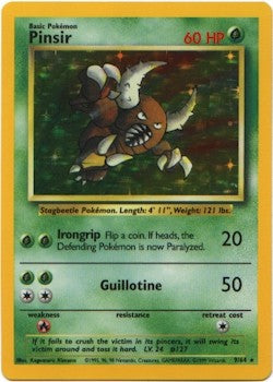 Pokemon Jungle Holofoil Card - Pinsir 9/64