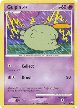 Pokemon Platinum Arceus Single Common Gulpin 66/99