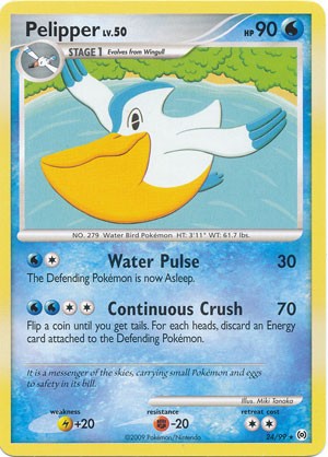 Pokemon Platinum Arceus Single Card Rare Pelipper 24/99