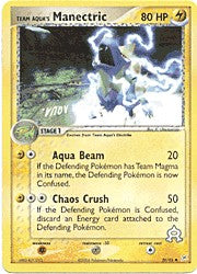 EX Aqua vs Magma - Manectric Card