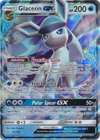 Glaceon GX 39/156 Ultra Rare - Pokemon Ultra Prism