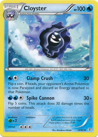 Cloyster 20/83 Uncommon - Pokemon Generations Card