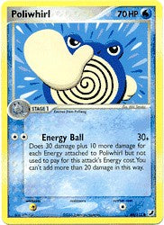 Pokemon EX Unseen Forces Common Card - Poliwhirl 68/115