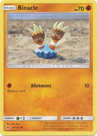 Binacle 66/131 Common - Pokemon Sun & Moon Forbidden Light Card