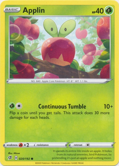 Applin - 020/192 Pokemon » SWSH Rebel Clash Common