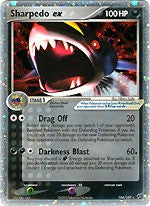 Pokemon EX Deoxys Ultra Rare Card - Sharpedo ex 104/107