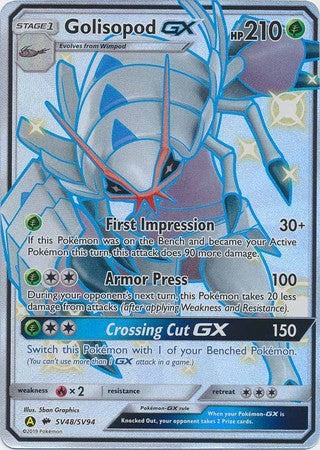 Golisopod GX - SV48/SV94 - Shiny Ultra Rare Sun & Moon: Hidden Fates Singles