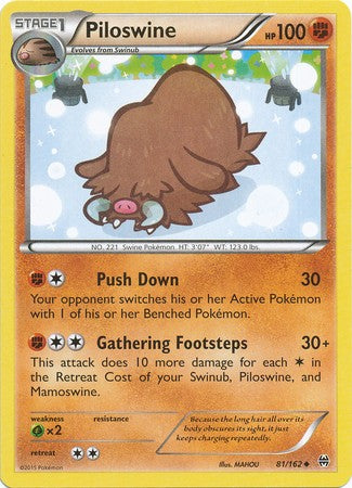 Piloswine 81/162 Uncommon - Pokemon XY Break Through Card