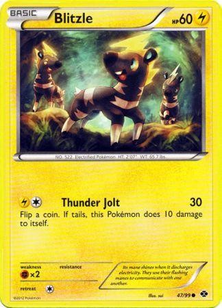 Pokemon Next Destinies Reverse Holo Common Card - Blitzle 47/99