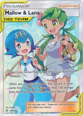 Mallow & Lana - 231/236 - Full Art Ultra Rare Sun & Moon: Cosmic Eclipse Singles