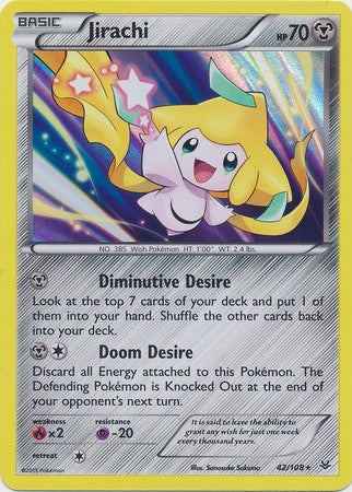 Jirachi 42/108 Holo Rare - Pokemon XY Roaring Skies Card