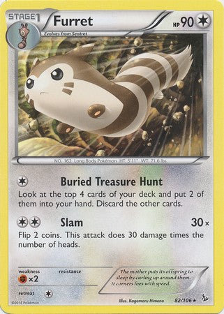 Furret 82/106 - Pokemon XY Flashfire Rare Card