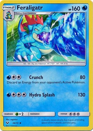Feraligatr - 20/73 - Uncommon Sun & Moon: Shining Legends Singles