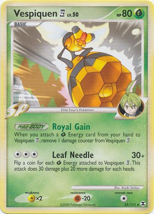 Pokemon Platinum Rising Rivals Single Card Rare Vespiquen E4 35/111
