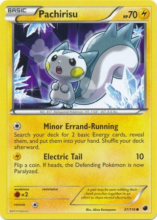 Pachirisu 37/116 - Pokemon Plasma Freeze Common Card