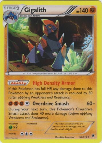 Gigalith 50/119 - Pokemon XY Phantom Forces Holo Rare Card