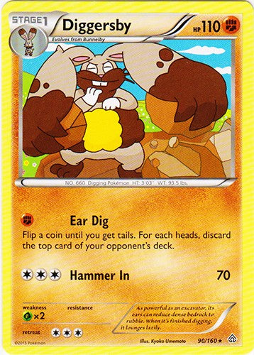 Diggersby 90/160 - Rare Pokemon XY Primal Clash Card