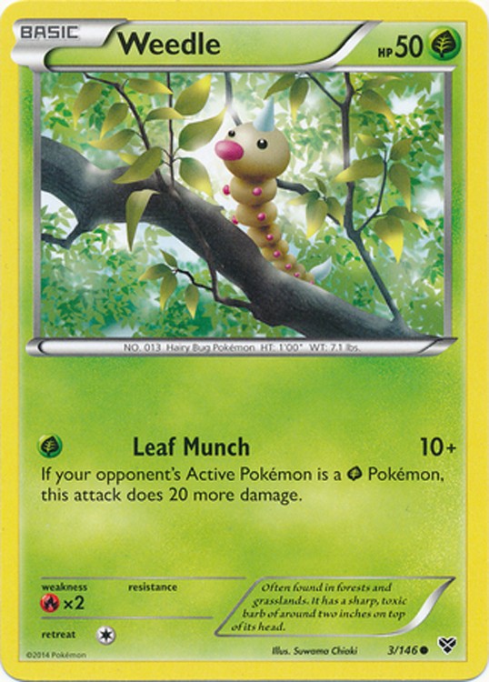 Weedle 3/146 - Pokemon XY Common Card