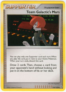 Pokemon Secret Wonders Uncommon Card - Team Galactic's Mars 126/132