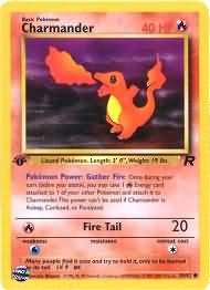 Pokemon Team Rocket Common Card - Charmander 50/82
