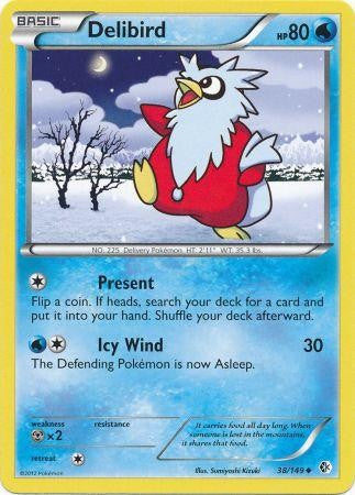 Delibird 38/149 - Pokemon Boundaries Crossed Uncommon Card