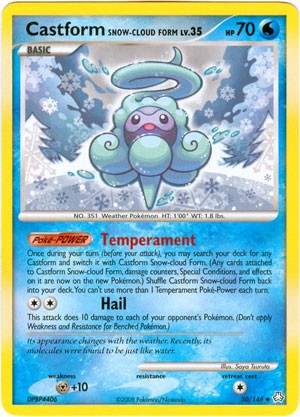 Pokemon Legends Awakened Card - Castform Snow-Cloud Form 50/146