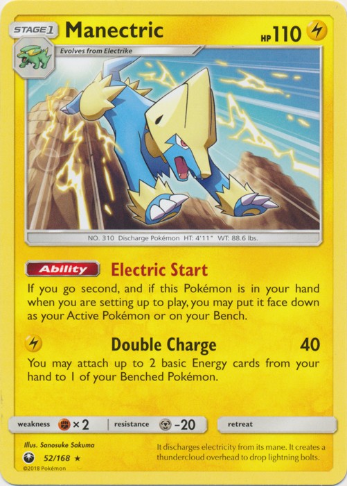 Manectric 52/168 Rare - Celestial Storm SM7 Pokemon Card