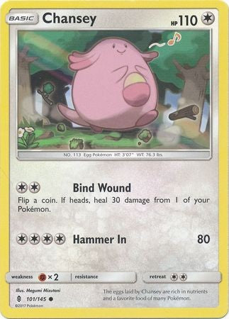 Chansey 101/145 Common - Pokemon Sun & Moon Guardians Rising Card