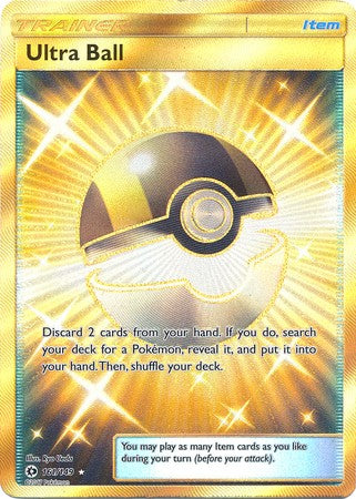 Ultra Ball 161/149 Secret Rare - Pokemon Sun & Moon Base Set Single Card