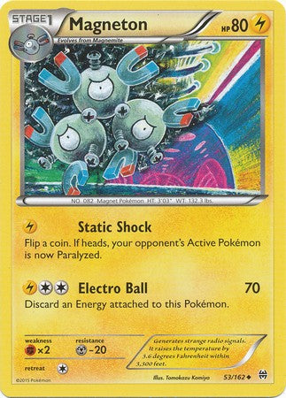 Magneton 53/162 Uncommon - Pokemon XY Break Through Card