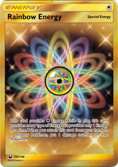 Rainbow Energy 183/168 Seret Rare - Celestial Storm SM7 Pokemon Card