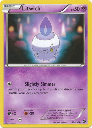 Litwick 48/114 Common - Pokemon XY Steam Siege Card