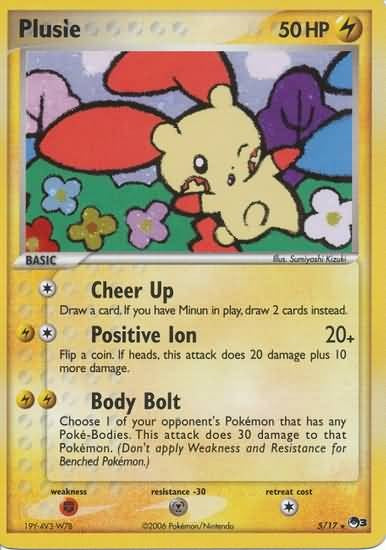 Pokemon POP Series 3 Promo Card Plusle 5/17 Rare